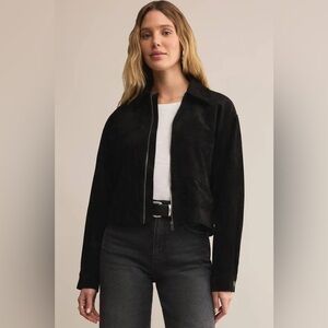 NWT Z Supply Heritage Suede Jacket Black